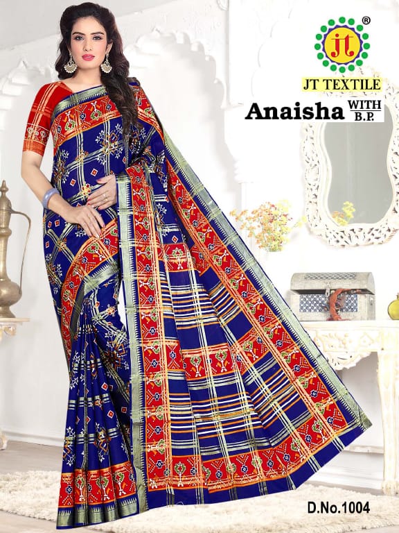 Jt Anaisha 1 Regular Wear Cotton Printed Fancy Saree Collection